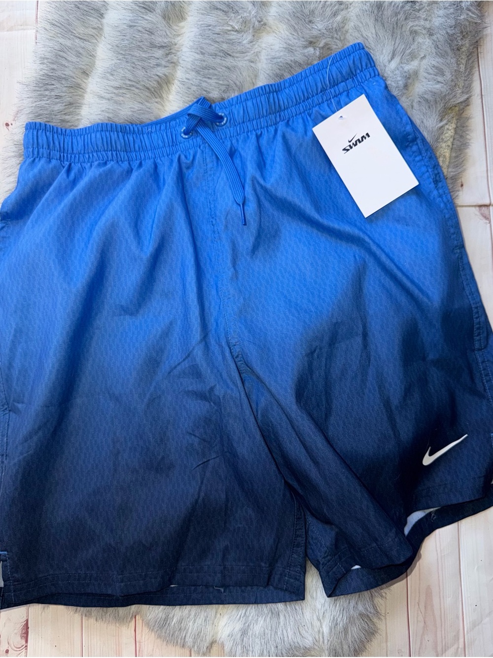 Nike Men's Blue Ombre Athletic Shorts